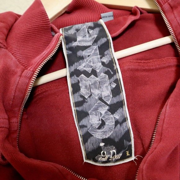 Gwen Stefani L.A.M.B. Red Full Zip Hoodie Size M/L Fall 2007 RARE - Picture 6 of 10